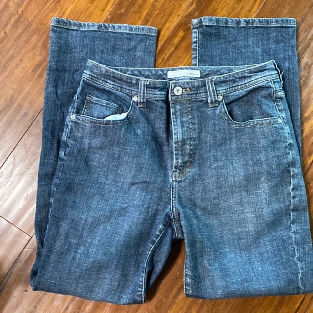Chico's Platinum Facets WS Jeans Size 1 Short Straight Leg